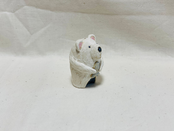 【3702】陶製フィギュア：ぼくの大切なもの（熊） 6枚目の画像