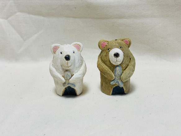 【3702】陶製フィギュア：ぼくの大切なもの（熊） 7枚目の画像