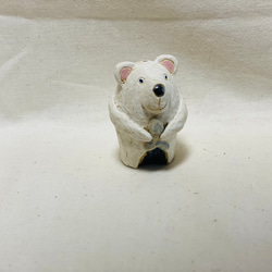 【3702】陶製フィギュア：ぼくの大切なもの（熊） 4枚目の画像
