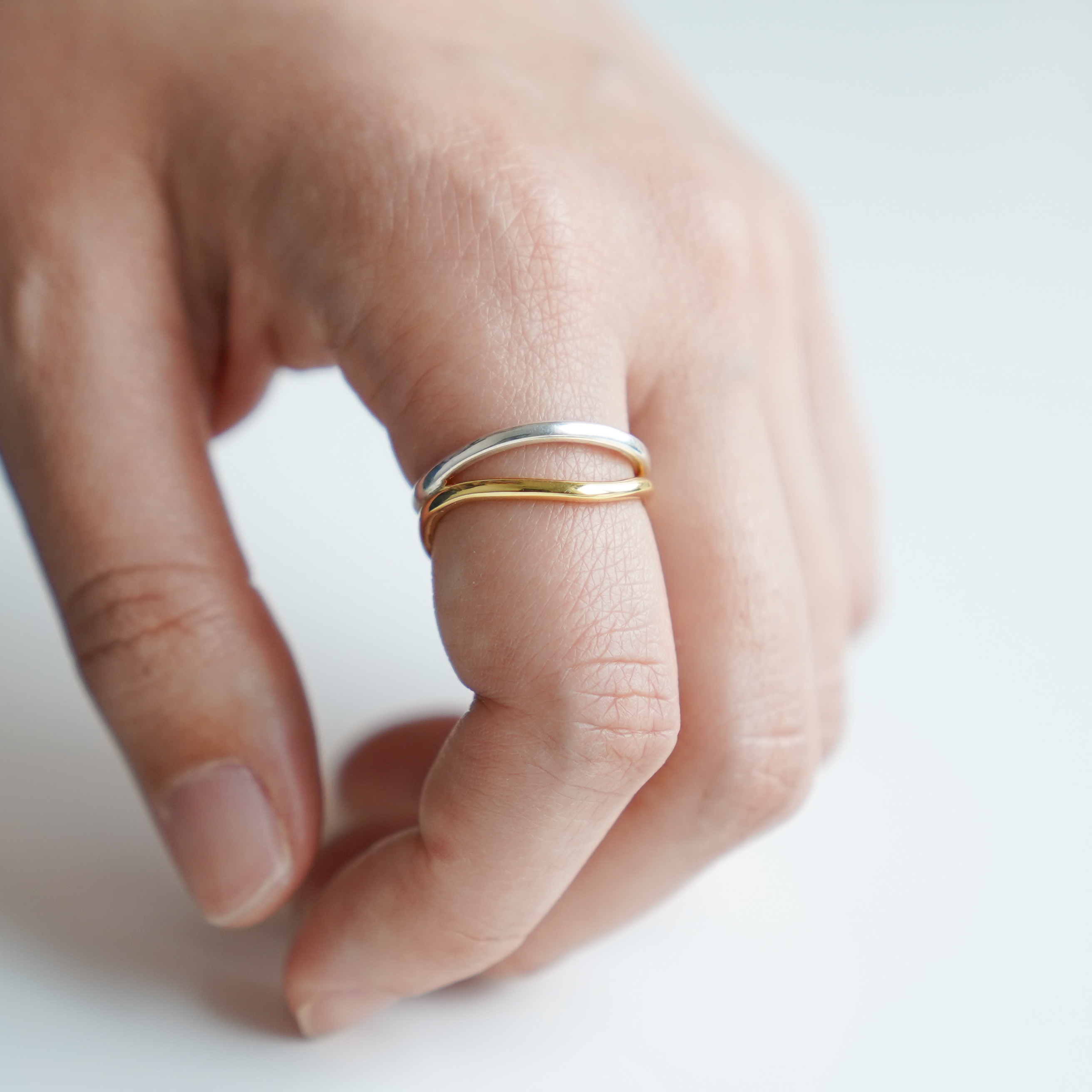 【Partial GP】Double wave RING / SV925 ≪送料無料≫