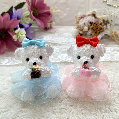 置き型◼️アロマストーン◼️ドレスくまちゃん・ペアーset アロマ