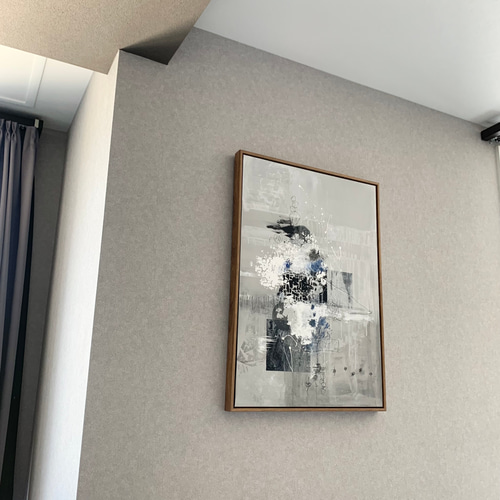 現代アート 70×50㎝ フレーム付き テクスチャーアート モダン 絵画