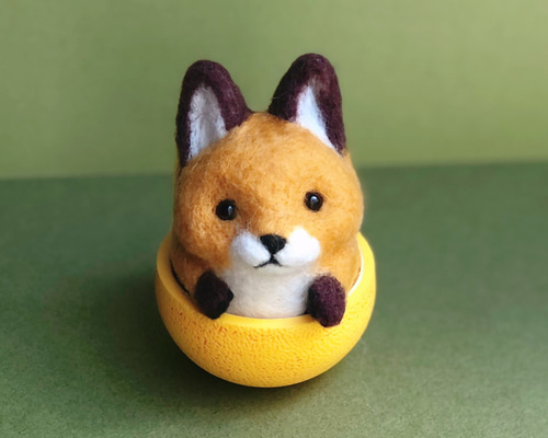 羊毛フェルト 作家様 キツネ ぬいぐるみ 木苺の森 kiichigonomori 羊毛