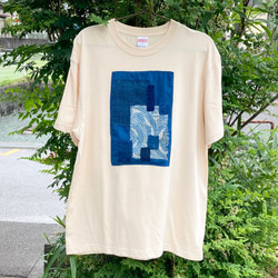 1949 襤褸 リメイク tシャツ 藍染め 藍染 古布 パッチワーク 刺し子
