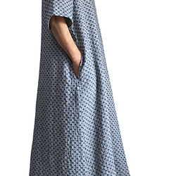 柔軟棉質夏季長款連衣裙 (DFS-072) 第3張的照片