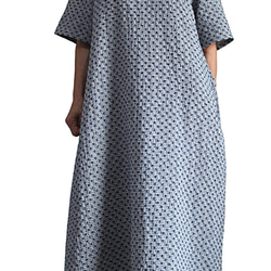 柔軟棉質夏季長款連衣裙 (DFS-072) 第5張的照片