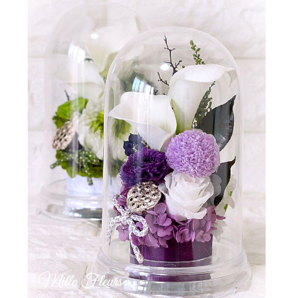 ドーム　仏花　カラー　紫　 お供え 菊 四十九日 1枚目の画像