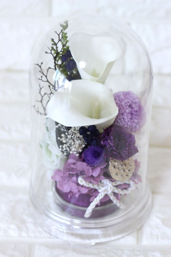 ドーム　仏花　カラー　紫　 お供え 菊 四十九日 3枚目の画像