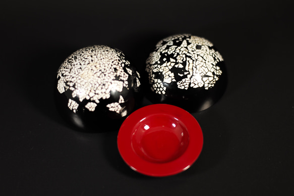 Urushi Box Egg  「夜に雪見」 6枚目の画像