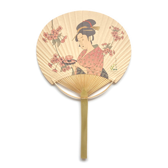 天然の竹から作った紙　たけのかみうちわ　Bamboo Hand Fan 6枚目の画像