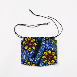 アフリカ布の巾着ショルダー（アフリカンプリント）斜めがけ たすき掛け インナーバッグ 5枚目の画像
