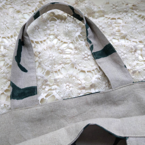 mina perhonenのファブリックを使って〜パニーニバッグ風くったり