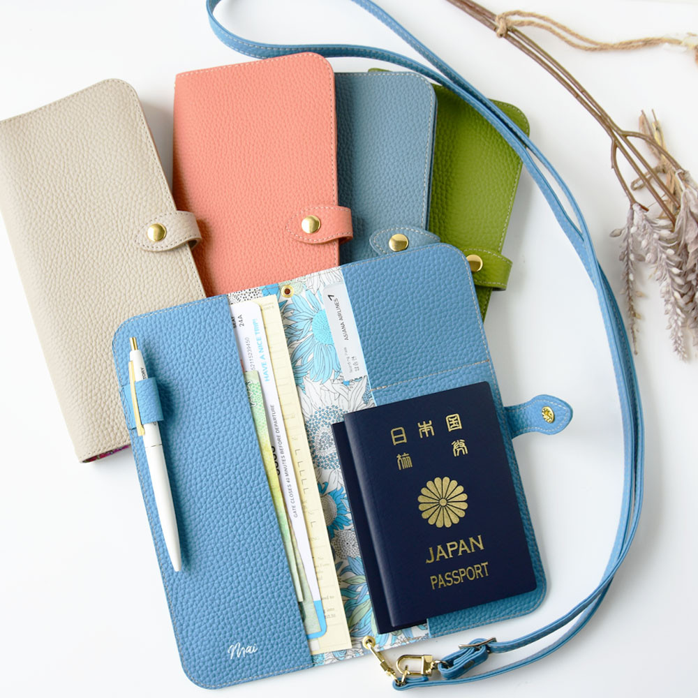 リバティ パスポートケース 本革 国産シュリンクレザー 名入れ