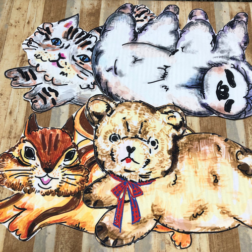 ぽっちゃりアニマル ダイカットランチョンマット ランチョンマット Qué