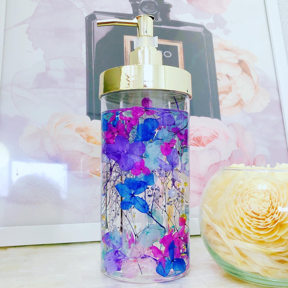 紫系 ハーバリウム ディスペンサー♡プレゼントギフトにも♡ ハー  