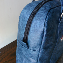 【防水　撥水　超軽量】 タイベックの通勤バッグ 青 A4サイズ 4枚目の画像