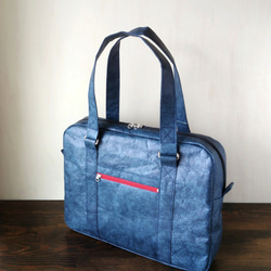 【防水　撥水　超軽量】 タイベックの通勤バッグ 青 A4サイズ 1枚目の画像