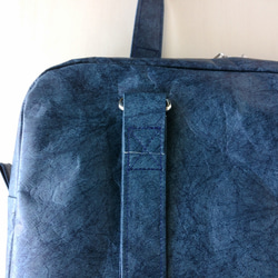 【防水　撥水　超軽量】 タイベックの通勤バッグ 青 A4サイズ 6枚目の画像