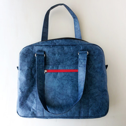 【防水　撥水　超軽量】 タイベックの通勤バッグ 青 A4サイズ 8枚目の画像
