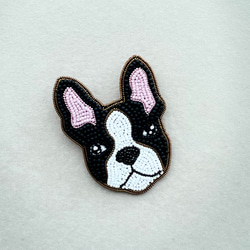 ビーズ刺繍のブローチ　-フレンチブルドッグ-French bulldog 4枚目の画像