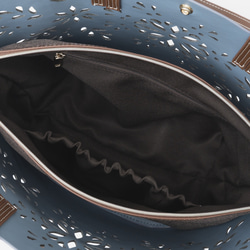 SALE Scallop Bucket Bag/スカラップバケツバッグ　ブルー 7枚目の画像