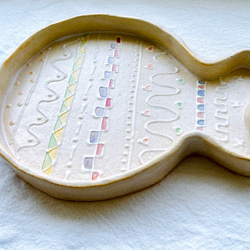 クジラのパターン皿　耐熱グラタン皿 2枚目の画像
