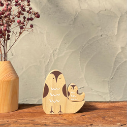 フクロウ オブジェ｜全2種類 置物 木製 ナチュラル 北欧 ふくろう