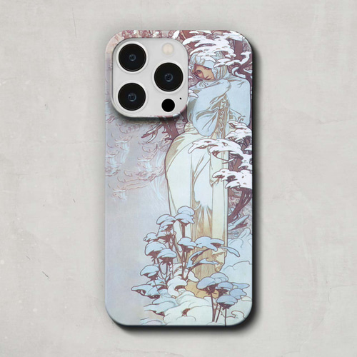 スマホケース / アルフォンス ミュシャ「四季-冬 (1900