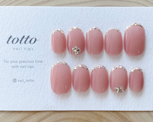 ピンクラメ水引フラワーニュアンスネイル ブライダル 前撮り 成人式 冬 七五三 No063 ピンク ブライダル 成人式 前撮り 振袖 髪飾り 白無垢 ネイル