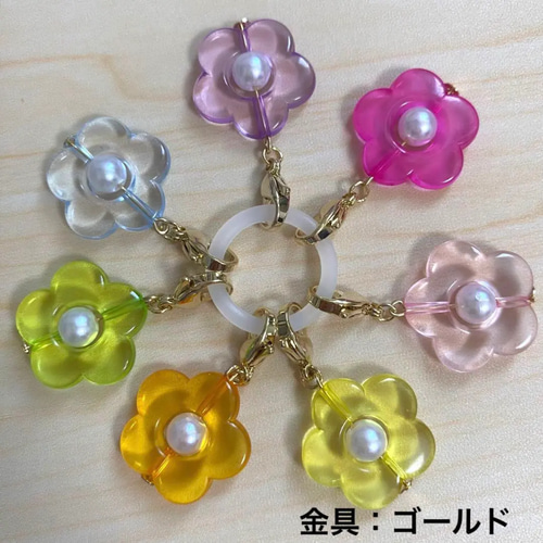 選べるカラー】お花のアンブレラマーカー その他アクセサリー