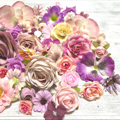 アートフラワーパーツ・造花・染花・布花】ベルベットローズ