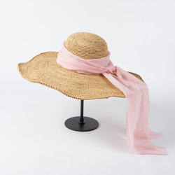 春と夏の新しいストリーマーかぎ針編みのラフィア大きなつばのある帽子の女性屋外旅行ビーチ日焼け止めシェード 10枚目の画像