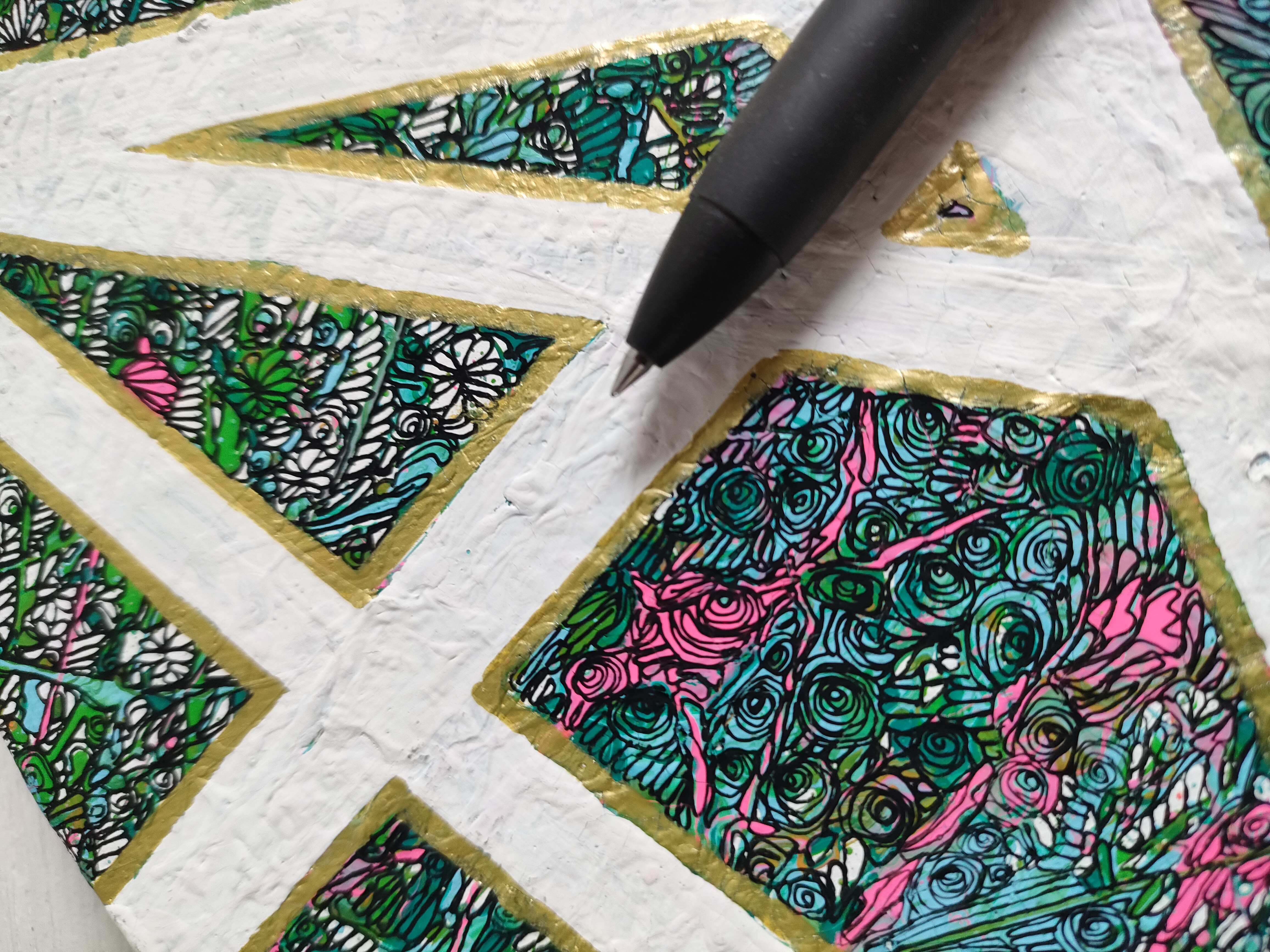 ○原画一点物○『geometric abstract line 脳内抽象画20230619