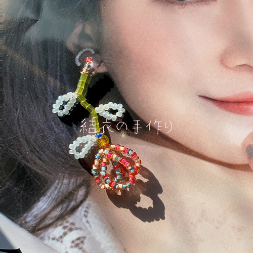 ハンドメイドピアスorイヤリング ピアス イヤリング ビーズピアス 