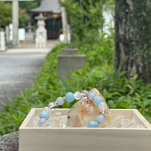 コミュニケーション能力を高める石☆ブルーレースアゲート＆アクア