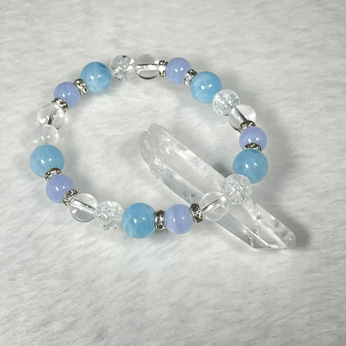 コミュニケーション能力を高める石☆ブルーレースアゲート＆アクア