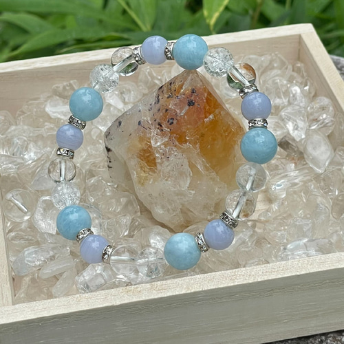 コミュニケーション能力を高める石☆ブルーレースアゲート＆アクア