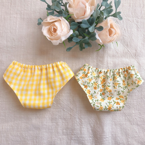 ハンドメイド ソランちゃん パンツ 靴下 セット 小花柄 ニット