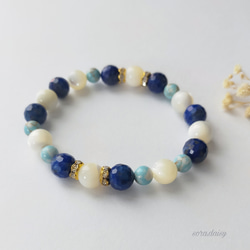 シトリン・水晶の華奢なチェーンブレスレット *11月誕生石* 天然石