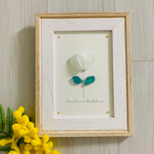 1275春爛漫 桜とお花畑 フラワーインテリア シーグラスアート 物語風