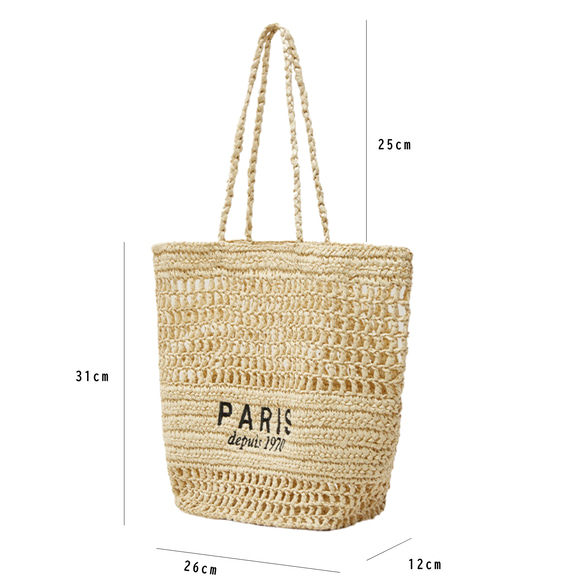 手編みトートバッグ メッシュバッグ おしゃれ 清涼感 16枚目の画像