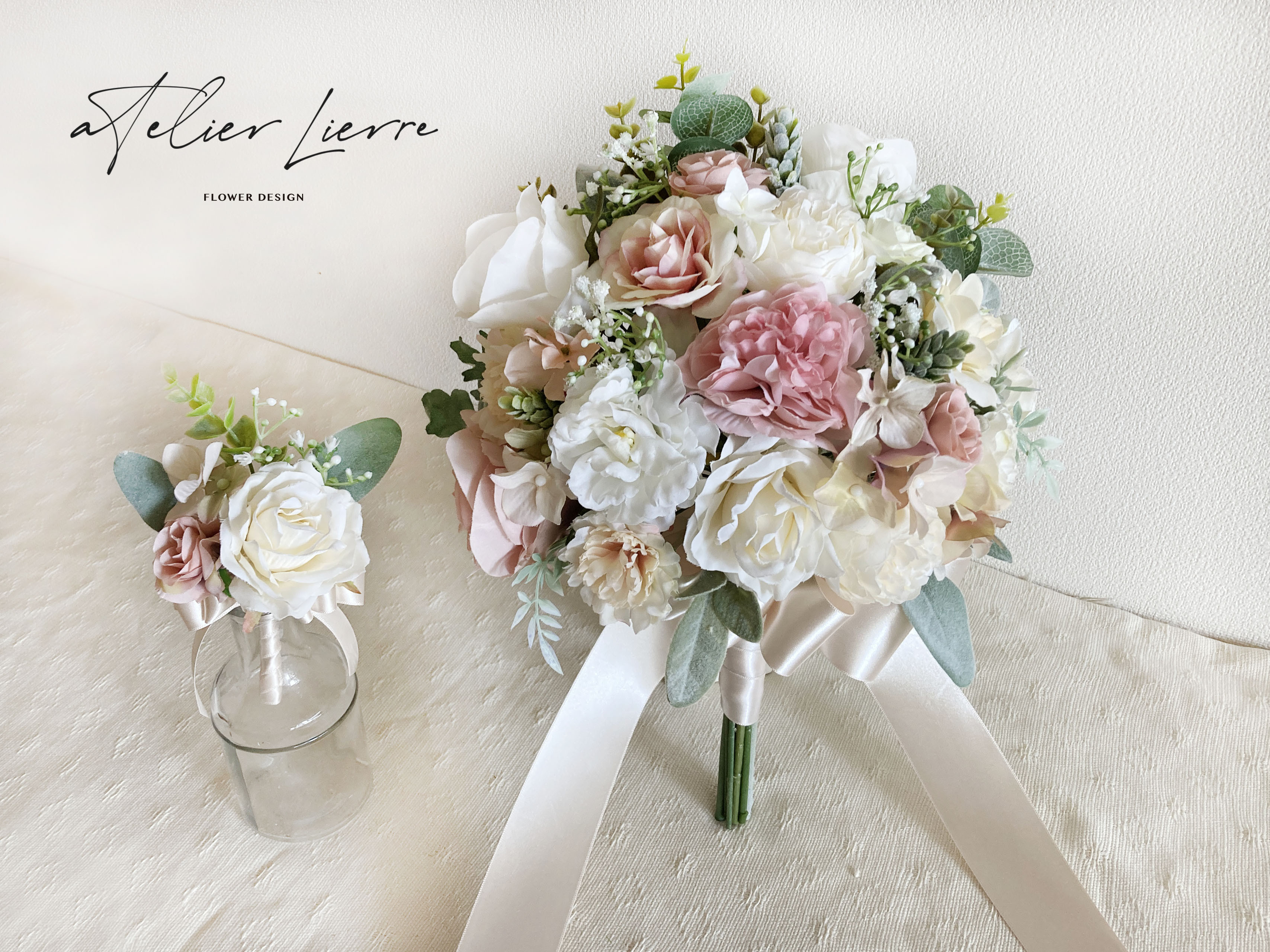 Mia様【オーダーメイド】ウェディングブーケ&ブトニアセット