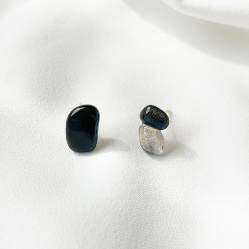 iB gem】ゴールデンシャインオブシディアンとラブラドライトのミニ