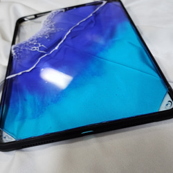iPadケース 第5世代 10.9インチ カバー 海 オーシャン OCEAN 波 アート レジン タブレットケース 4枚目の画像