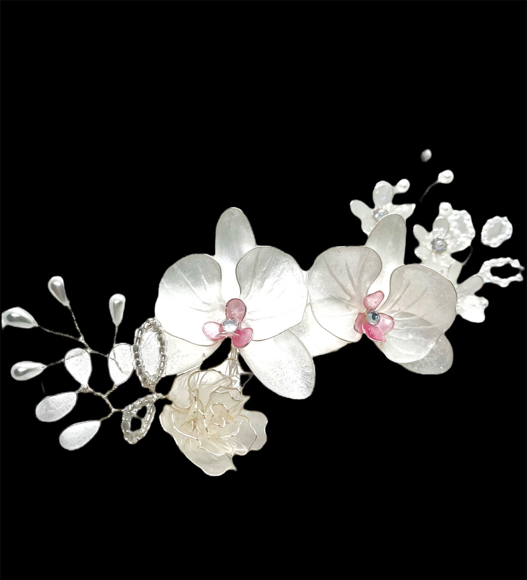 胡蝶蘭 の ヘッドドレス ☆ アメリカンフラワー