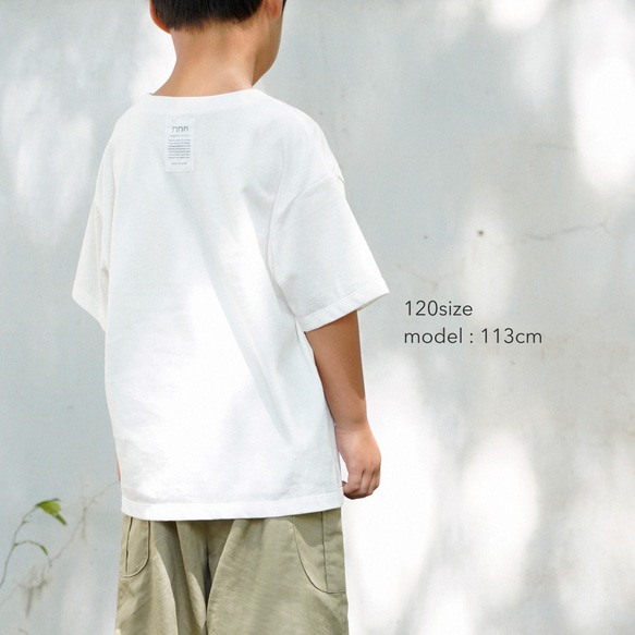 Kids シンプルなオーバーサイズTシャツ オフ 10枚目の画像