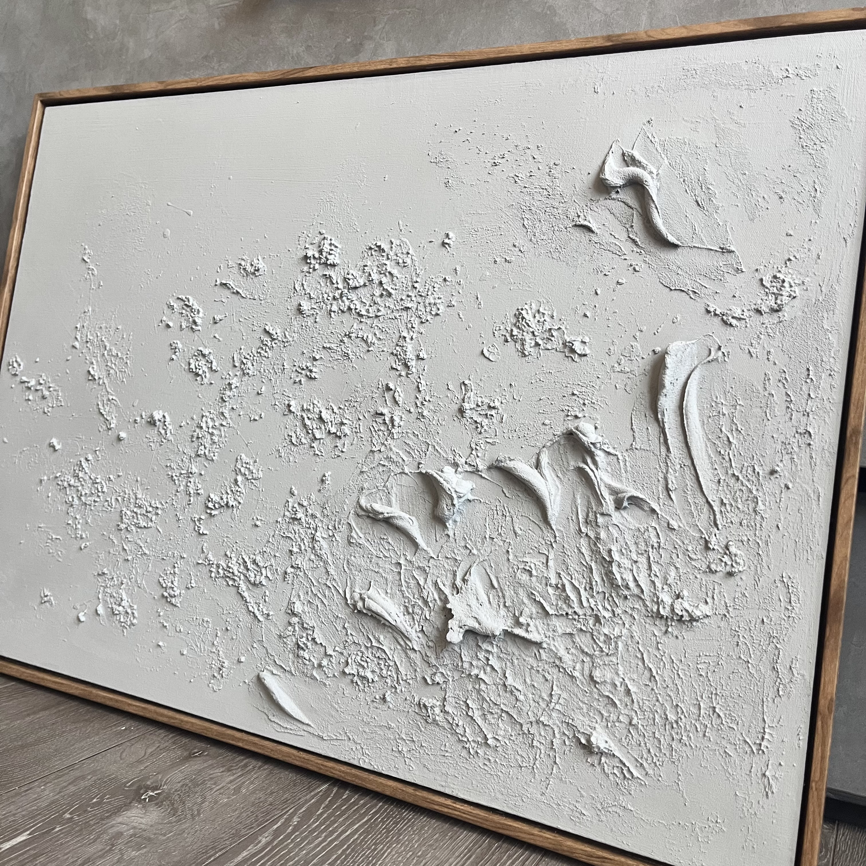 現代アート　70×50㎝　フレーム付き　モダン　絵画　抽象画　インテリア　手書き