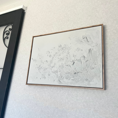 現代アート　70×50㎝　フレーム付き　モダン　絵画　抽象画　インテリア　手書き 現代アート 70×50㎝ フレーム付き モダン 絵画 抽象画