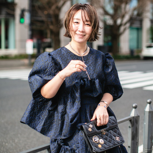 購入者様決定【新品タグ付き】BACCA ジャガードキャミソールブラウス 定価3万 Jacquard Camisole One piece Black / ジャガード キャミソール