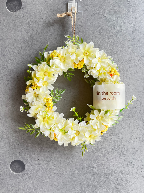 ミニ花の小さなリース リース in the room 通販｜Creema(クリーマ  